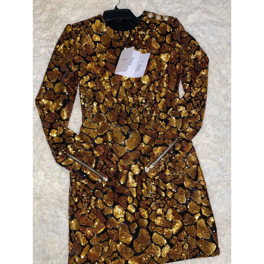 Balmain Gold Sequins dress